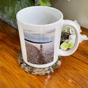 Petoskey Stone Coaster Under Cup
