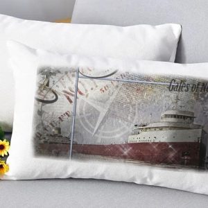 Edmund Fitzgerald Art Lumbar Pillow