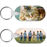 Metal Dog Tag Style Custom Keychain