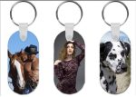 Metal Dog Tag Style Custom Keychain Samples