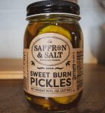 Sweet Burn Pickles 16 oz glass jar