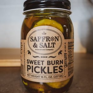 Sweet Burn Pickles 16 oz glass jar
