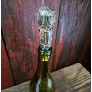 Wine Bottle Stopper - SpectraPly Multi Color in bottle