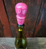Wine Bottle Stopper - SpectraPly Pink in bottle