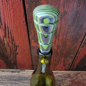 Wine Bottle Stopper in Bottle - SpectraPly Green
