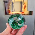 Emerald-Circle-of-Life-Blown-Glass-Paperweight