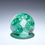 Emerald Circle of Life Paperweight_sideview