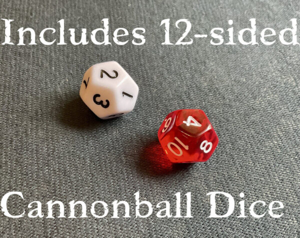 Pirate O-Zone Dice Game 12-sided cannonball dice