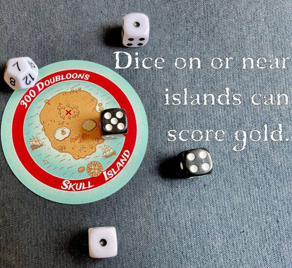 Pirate O-Zone Dice Game score gold