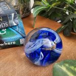 Royal-Blue-Circle-of-Life-Blown-Glass-Paperweight