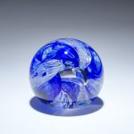 Royal-Blue-Circle of Life Paperweight_sideview