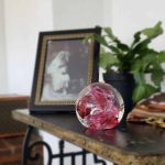 Ruby-Circle-of-Life-Blown-Glass-Paperweight