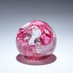 Ruby Circle of Life Paperweight_sideview