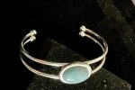 Leland Blue Double Band Cuff Bracelet - Oval 18 x 13 mm full view