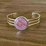 Kona Dolomite Triple Band Cuff Bracelet Round 20mm