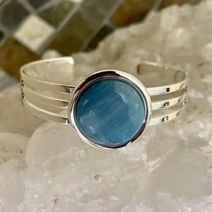Leland Blue Triple Band Cuff Bracelet - Round 20mm