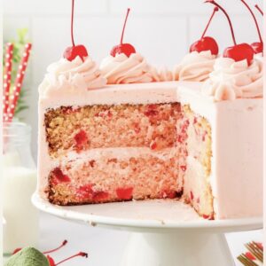 Cherry Chip Cake with Buttercream Frosting