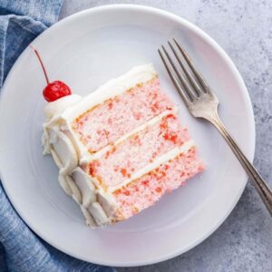 Cherry Chip Cake with Buttercream Frosting by Nonna D's Bakkery