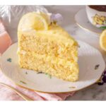 Slice of Lemon Cake with Lemon Buttercream Frosting