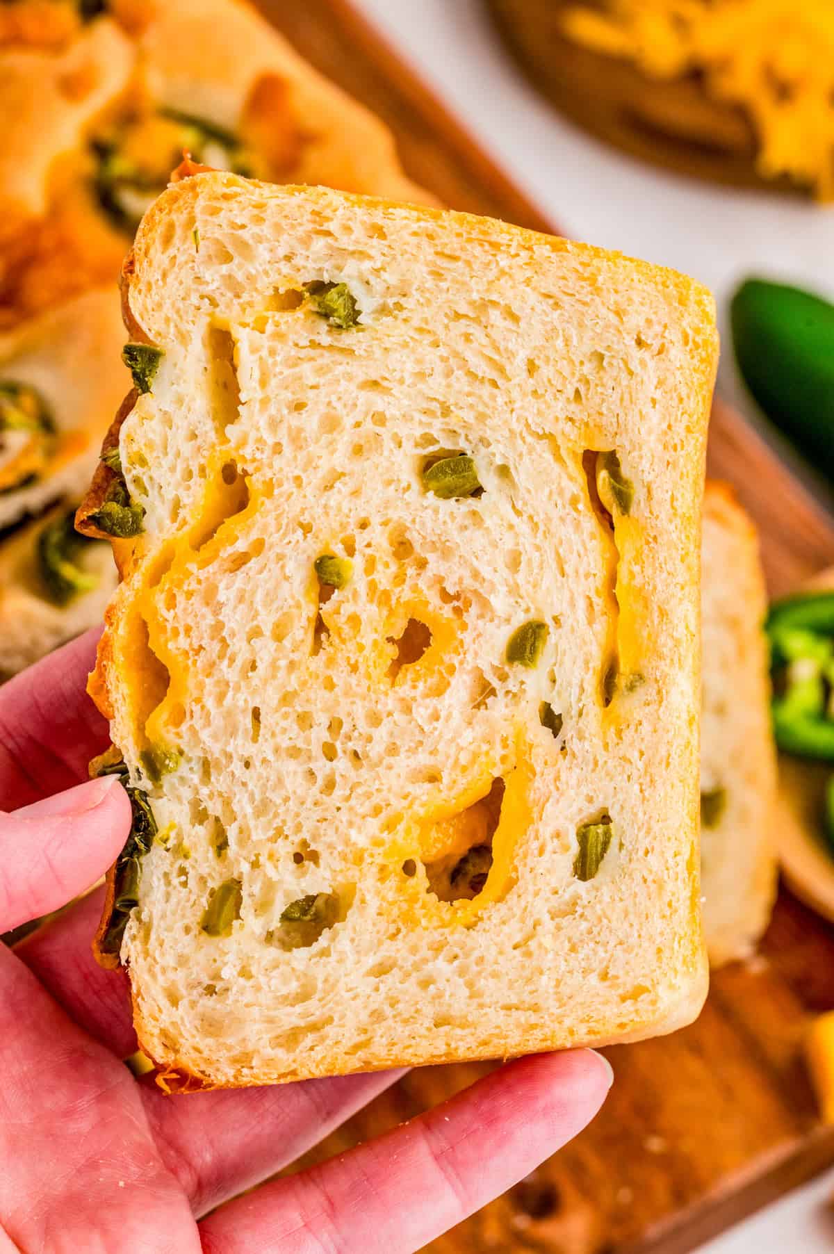 Sliced Jalapeno Cheddar Bread
