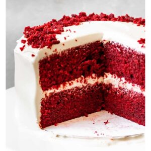 Freshly Baked Red Velvet Cake with Buttercream Frosting