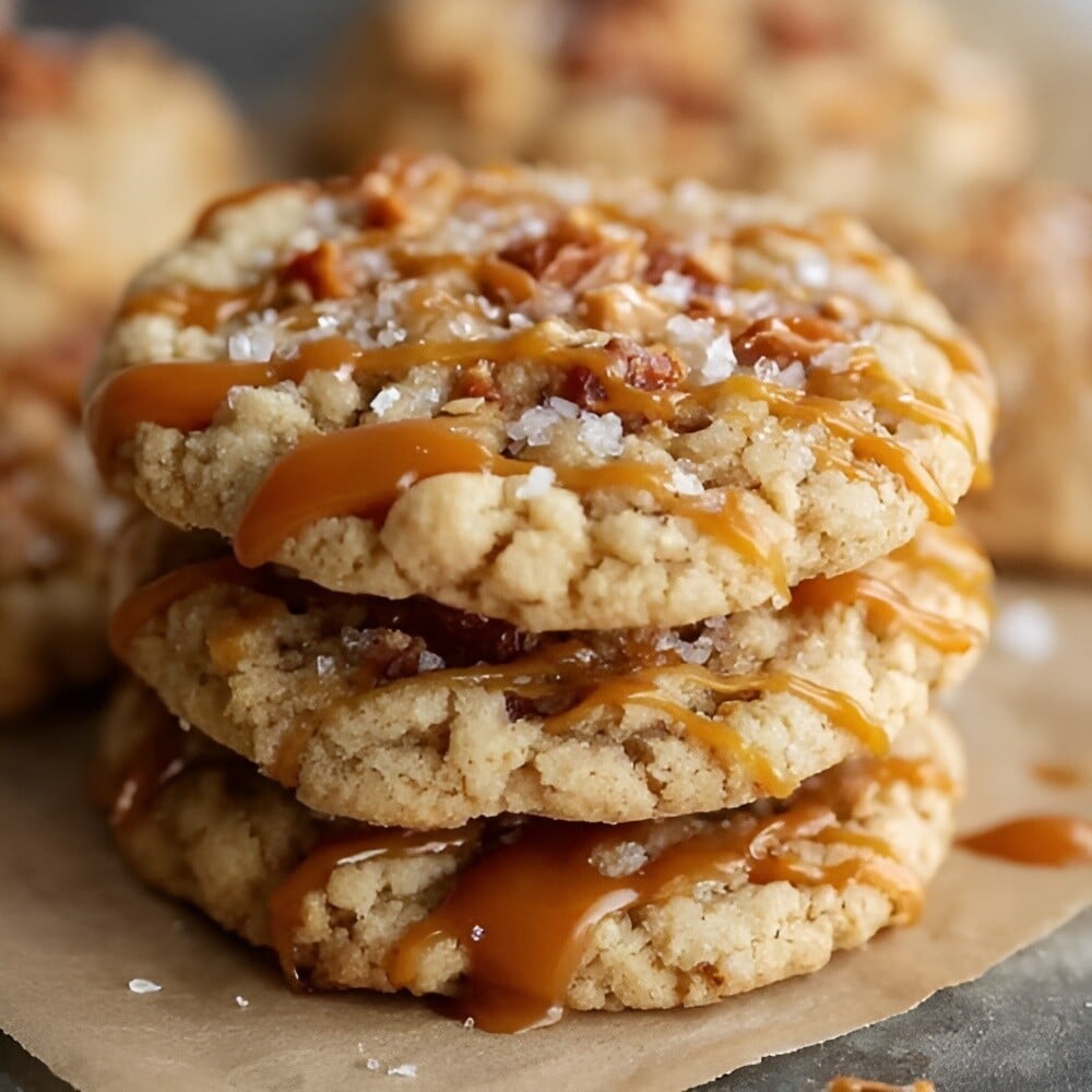 Freshly Baked Salted Caramel Cookies