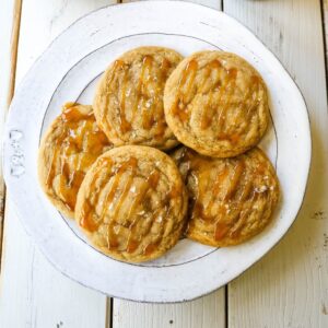 Salted-Caramel-Cookies-on-plate